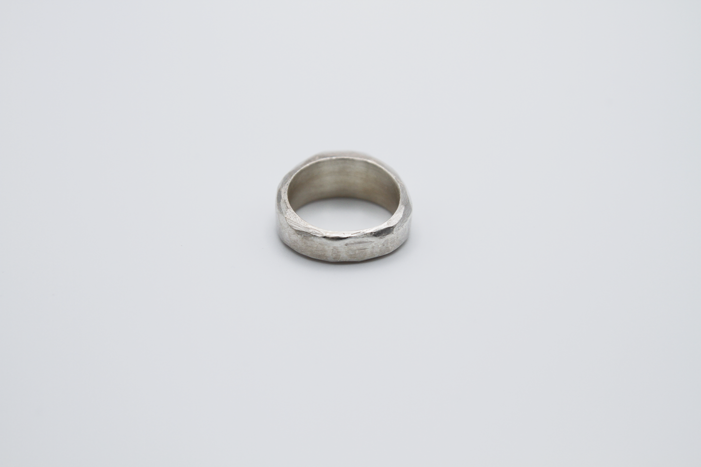 The Pinky Signet Ring. 925 Solid Sterling Silver Chunky Ring band hand made in the United Kingdom. This is a classic signet ring with a blank face to be worn on the pinky finger of the left or right hand. For all genders and ring sizes.