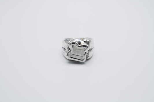 The Honey Sandwich Ring. 925 Solid Sterling Silver Chunky Ring hand made in the United Kingdom. This ring carries the design of a honey sandwich with sterling silver honey oozing out the sides. For all genders and ring sizes.