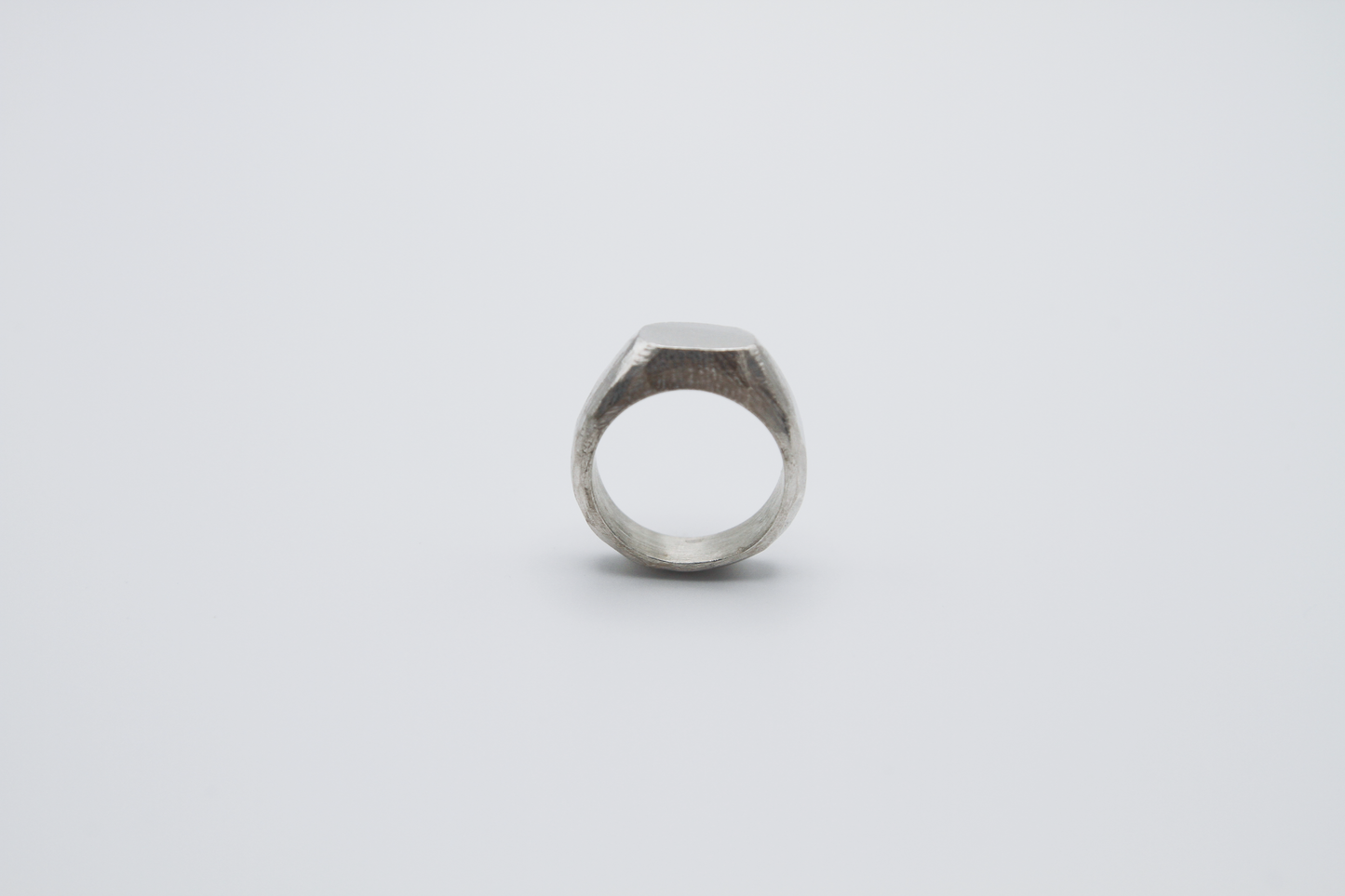 The Pinky Signet Ring. 925 Solid Sterling Silver Chunky Ring band hand made in the United Kingdom. This is a classic signet ring with a blank face to be worn on the pinky finger of the left or right hand. For all genders and ring sizes.